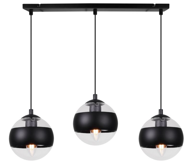 Lampa sufitowa wisząca Light Home LH Toledo 3x E14 60W czarny 1szt.