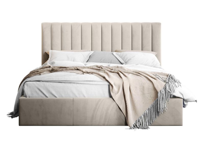 Łóżko tapicerowane MIRJAN 24 Cosmo 180x200 beżowy 1 szt.