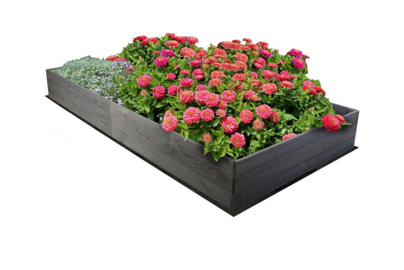 Donica na warzywa MODO24 grządka szara impregnacja 27x237x80 cm 1 szt.