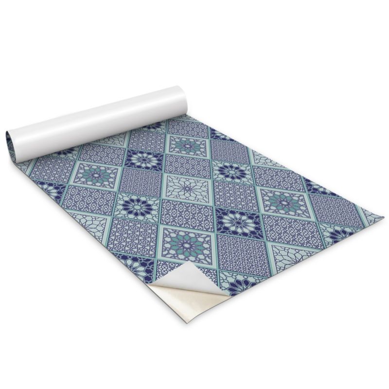 Okleina Meblowa Wallfluent 100x50 cm Kafle portugalskie Folia Na Meble I Szafki 1 rol.