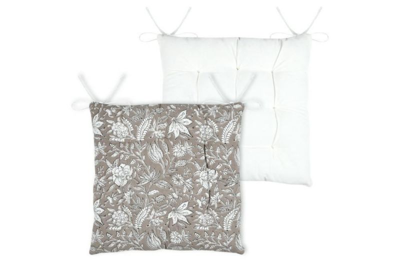 Poduszka na krzesło BIBURY STOF dekoracyjna 38x38 cm beżowa ecru dwustronna 1 szt.