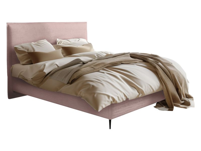 Łóżko tapicerowane MIRJAN 24 Puretta 160x200 cm perłowy róż 1 szt.