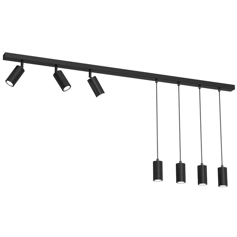 Lampa sufitowa Luminex Link czarny mat Listwa z lampami 7 x GU10 x 8W wym: 110 x 150 x 6 cm - 1 szt.