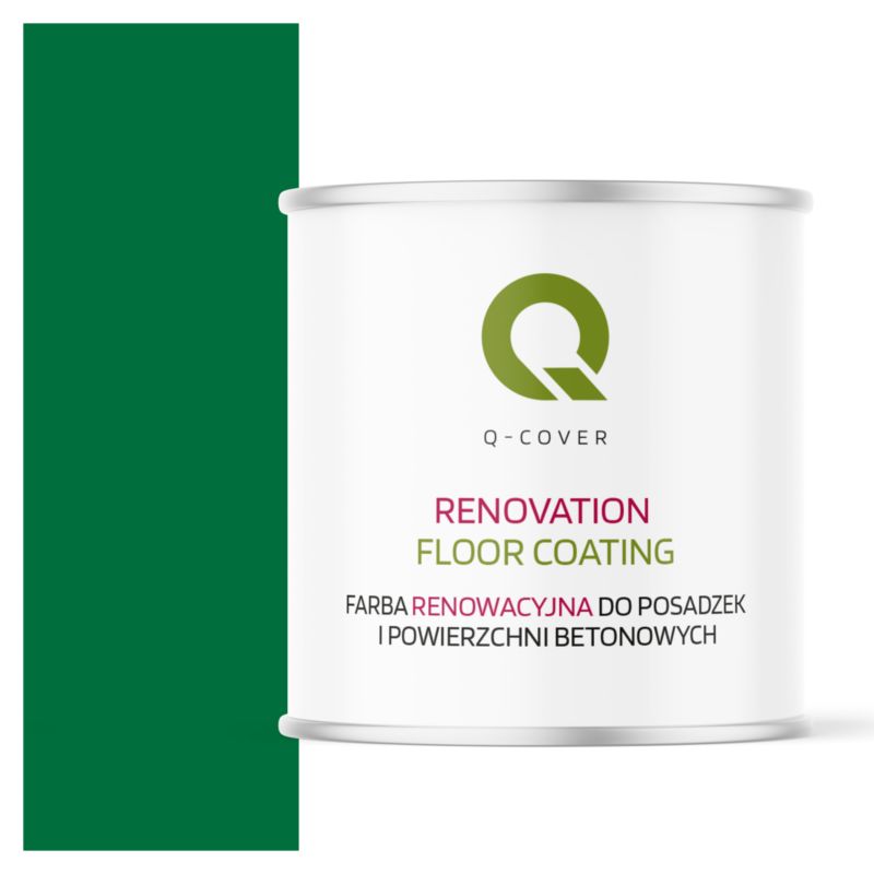 Farba Renowacyjna do Posadzek i Powierzchni Betonowych Q-Cover Zielony RAL6029 Półmat 2.5L