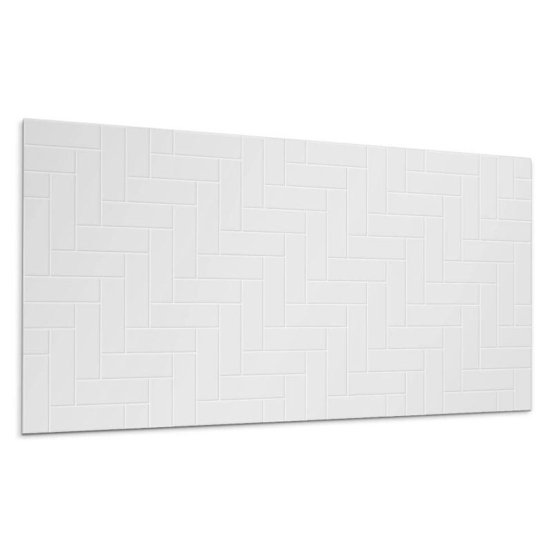 Panel samoprzylepny Wallfluent 100x50 cm Geometryczna jodełka w ceglanej tonacji 1 szt.