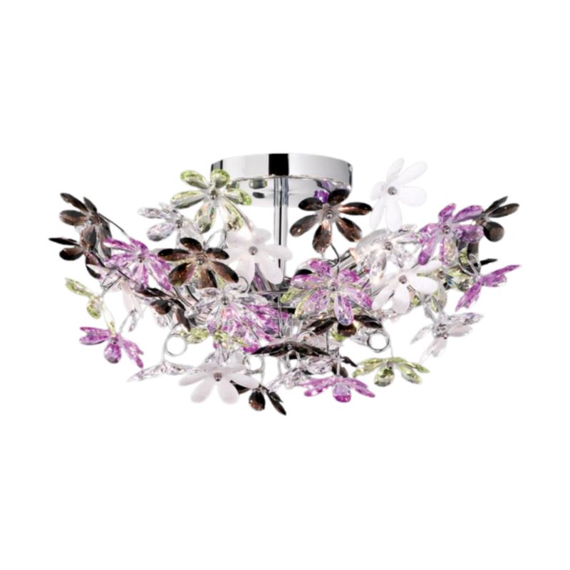 Lampa sufitowa wisząca RL Flower 3995 chromowana wielokolorowy nowoczesna 4xE14 x 1 szt.