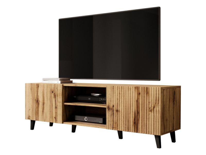 Szafka RTV MIRJAN 24 Vamos 150 dąb wotan/czarny 1 szt.