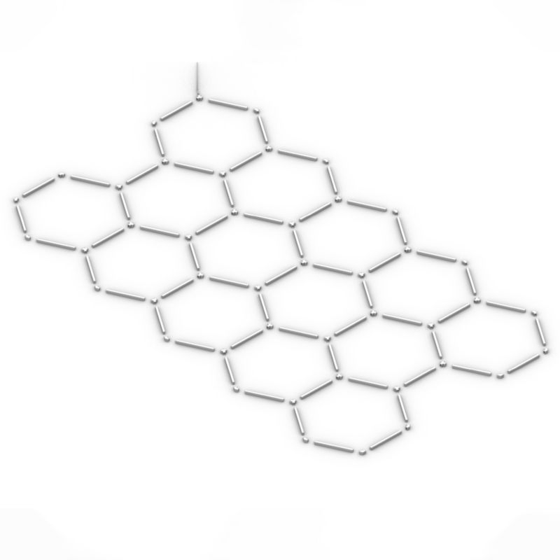Lampa LED Hexagon MasterLED 420x238cm 456W 6500K sufitowa do garażu warsztatu 1 szt.