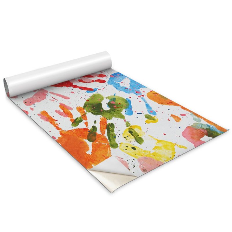 Okleina Meblowa Wallfluent 100x50 cm Kolorowe odciski dłoni Folia Na Meble I Szafki 1 rol.