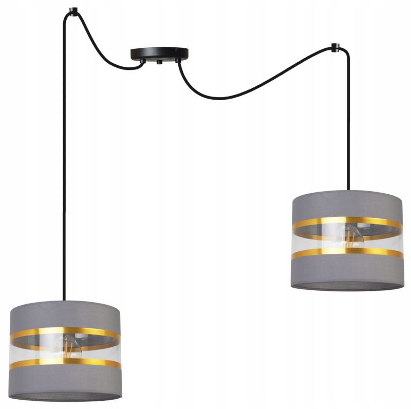 Lampa sufitowa wisząca Light Home LH Spider Elegance Gold 2x E27 60W szary/czarny 1szt.