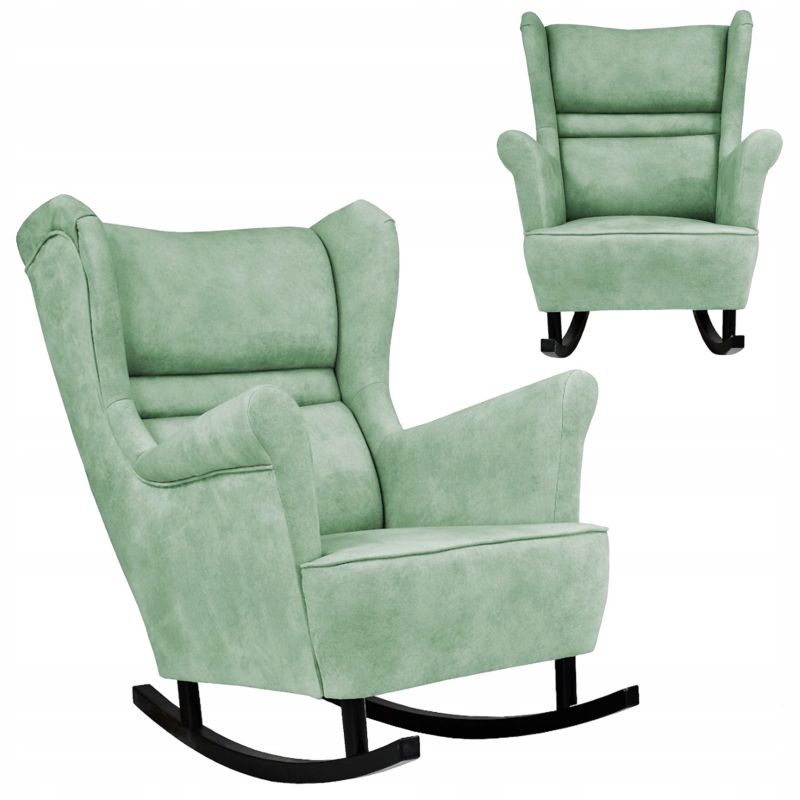 Fotel uszak do salonu bujany Family Meble Zoja miętowy 1szt