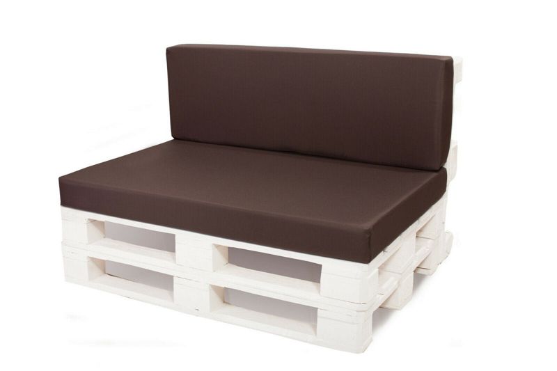 Poduszka ogrodowa na paletę,Setgarden, 120x60x50cm, Brązowa poduszka zdejmowane pokrowce, Flat 1szt