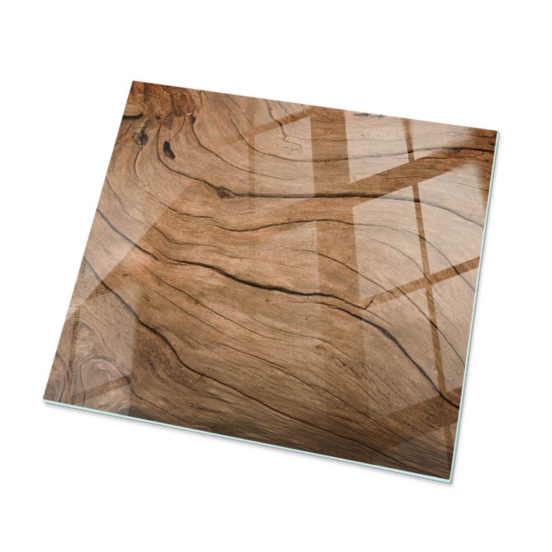 Okrągły Blat ArtPrintCave 60x60 cm Naturalny wzór drewna Stół Jadalnia Kuchnia Hartowany 1 szt.