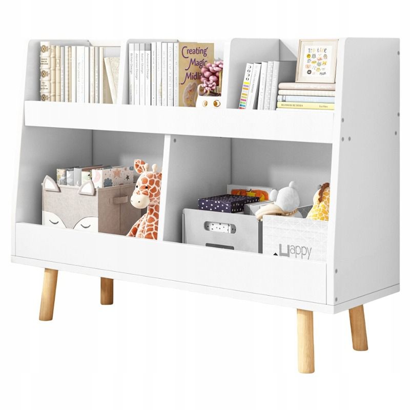 Regał na książki Rebiko gazety dla dzieci szafka zabawki stojąca biblioteczka 1 szt.