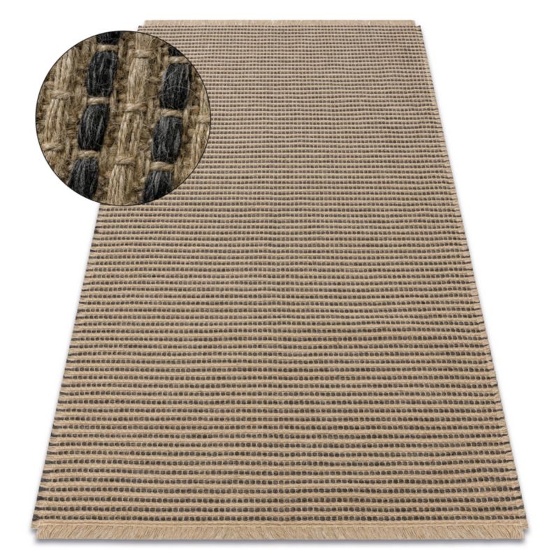 Dywan Jute RugsX 80x150 cm czarny D1517 1 szt.