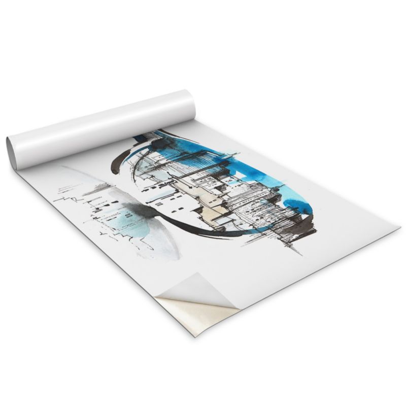 Okleina Na Szafki Kuchenne Wallfluent 100x50 cm Miasto w okularach Okleina Do Mebli DIY 1 rol.