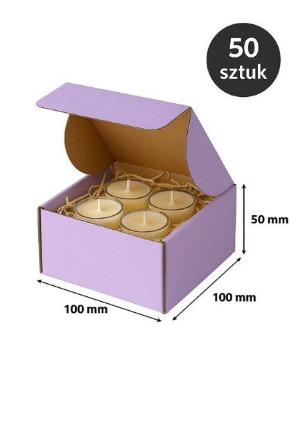 Karton Wykrojnikowy Neopak 100x100x50mm(zew) Fioletowy - Pudełko 50 szt.