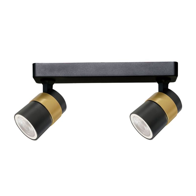 Kinkiet ścienny Light Prestige Anillo czarno-złoty 2 x GU10 x 40W IP20 wym: 6 x 25 x 12,4 cm - 1 szt.