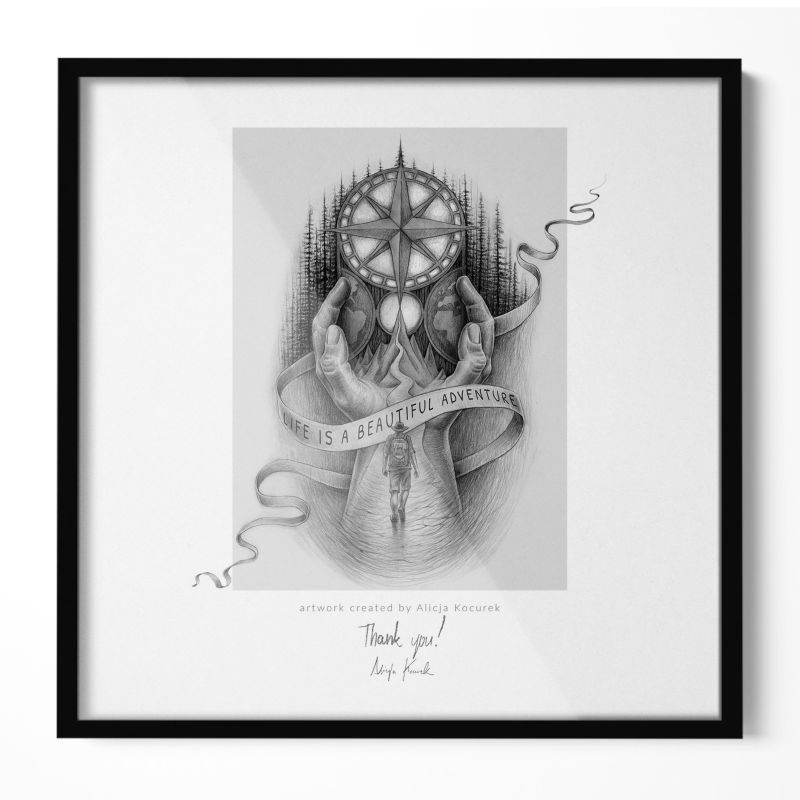 Ekologiczna Ramka Na Plakat Wallfluent 50x50 cm Czarna 1 szt.