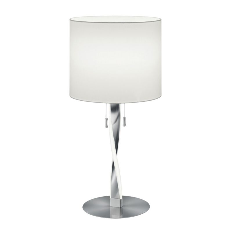 Lampa stołowa Trio Nandor srebrno-biała 3 x E27 x 46W IP20 wym: 62 x 30 x 30 cm tkanina - 1 szt.