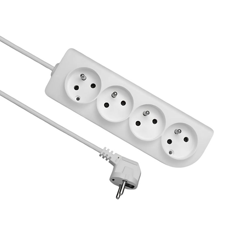 Przedłużacz Elgotech 4 Gniazda 10 m 3x1 Biały 1 szt.