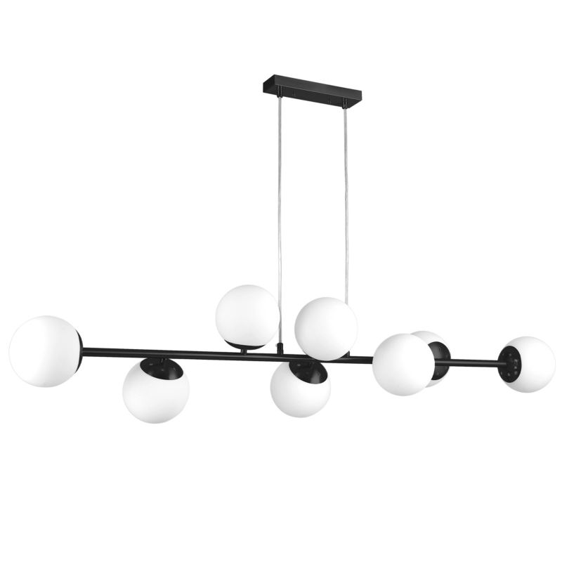 Lampa sufitowa wisząca MasterLED Bali 8x LED E27 G45 żyrandol kule 120 cm IP20 czarna 1szt.