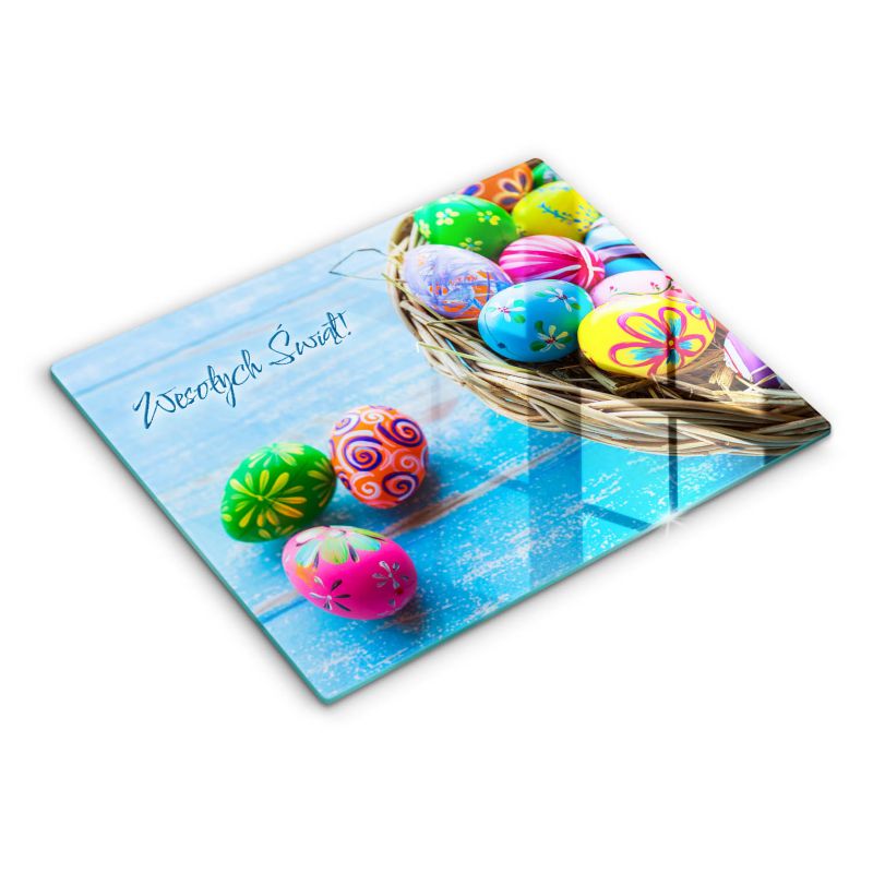 Szklana deska do krojenia Wallfluent 40x52 cm Wielkanoc Wesołych Świąt 1 szt.