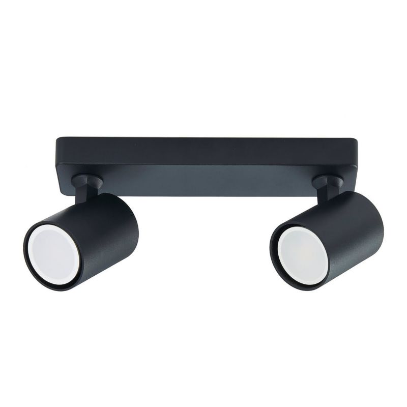 Kinkiet ścienny Light Prestige Snow czarny 2 x GU10 x 50W IP20 wym: 11,2 x 25 x 6 cm - 1 szt.