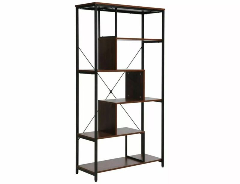 Regał Signal na książki NET A ciemny orzech/czarny mat 1 szt