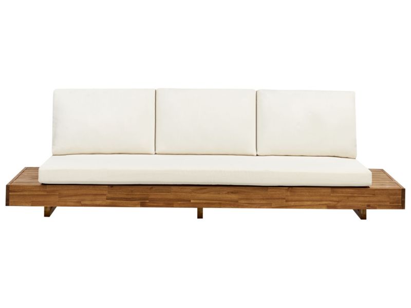 Sofa ogrodowa dla 3 osób Marettimo Certyfikowane drewno akacjowe Brązowy 1 szt.