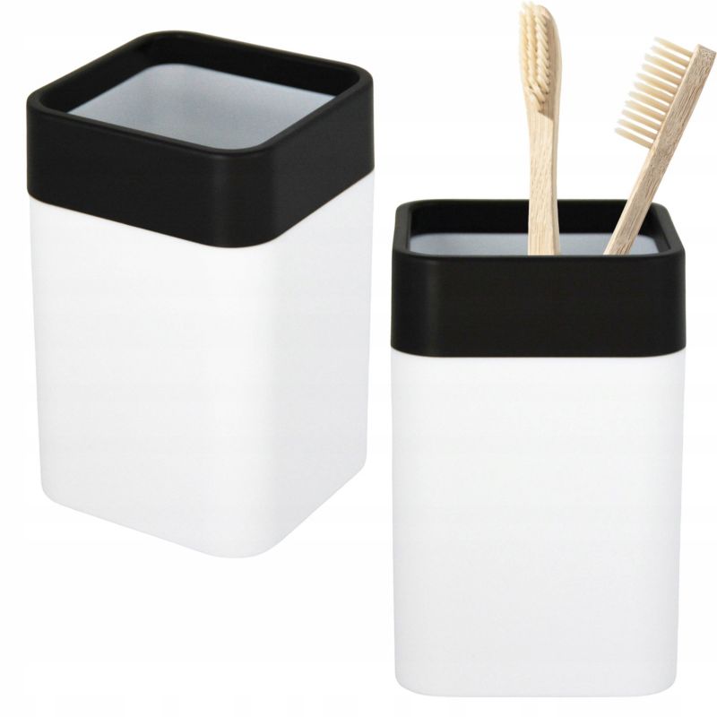 Kubek na szczoteczki do zębów Rodeno biały odporny 1 szt.