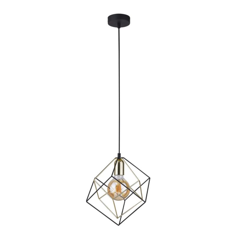 Lampa sufitowa wisząca TK-Lighting Alambre czarno-złota wym: 175 x 28 x 28 cm 1xE27 x 1 szt.