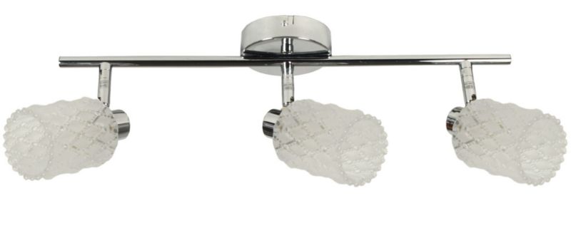 Lampa sufitowa wisząca Candellux Trans chromowana przezroczysty wym: 17 x 51 x 7,5 cm 3xG9 x 40W 1 szt.