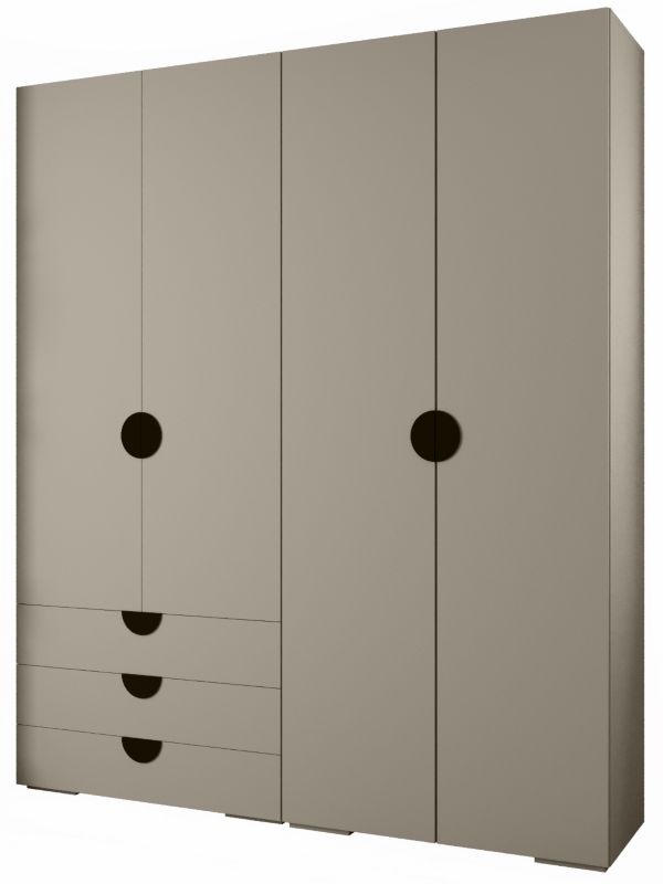 Garderoba wysoka do przedpokoju Abiks INOVA 4 Z15 kaszmir+czarny 1 szt.