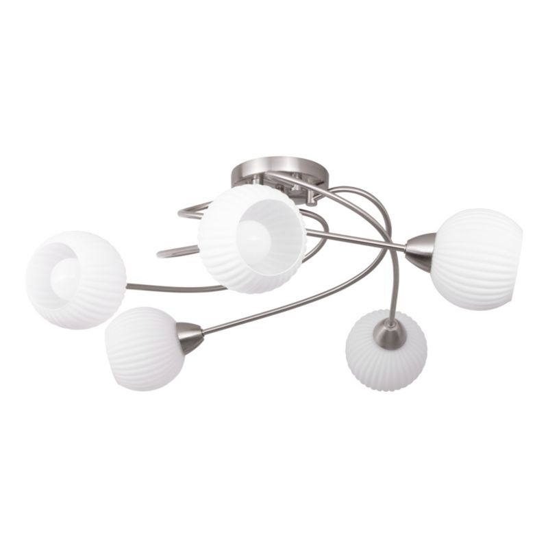 Lampa Sufitowa SPOT Light 5xE27 Max.60W Kompozycja Satyny i Bieli od Polskiego Producenta, 1 szt.