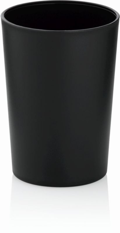 Kubek łazienkowy Kela Marta czarny tworzywo matowe, średnica 8 cm, wysokość 11 cm, 1 szt.