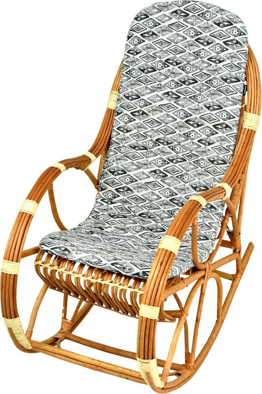 Poduszka na fotel bujany wiklinowy AMPO czarny szary 1 szt.