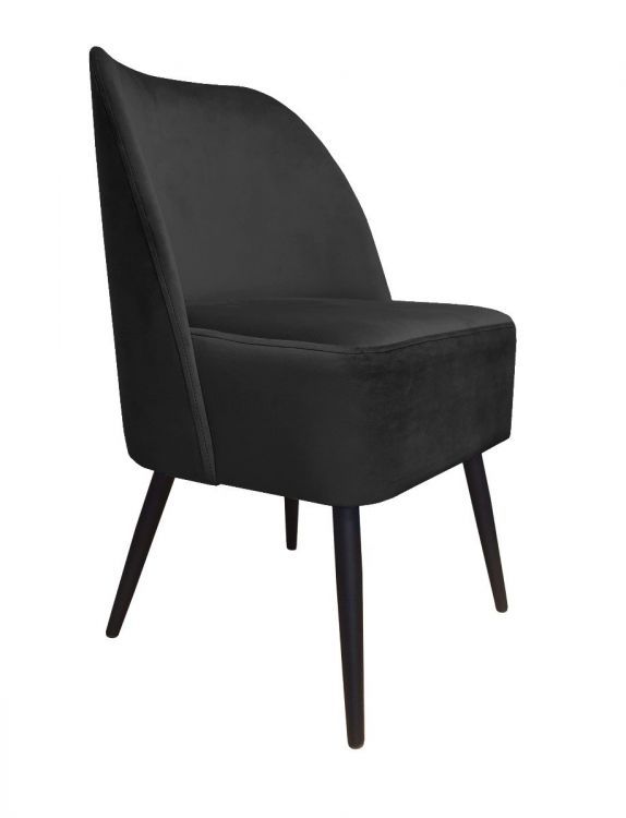 Fotel DUNAJ VELVET czarny ATOS 1 szt.