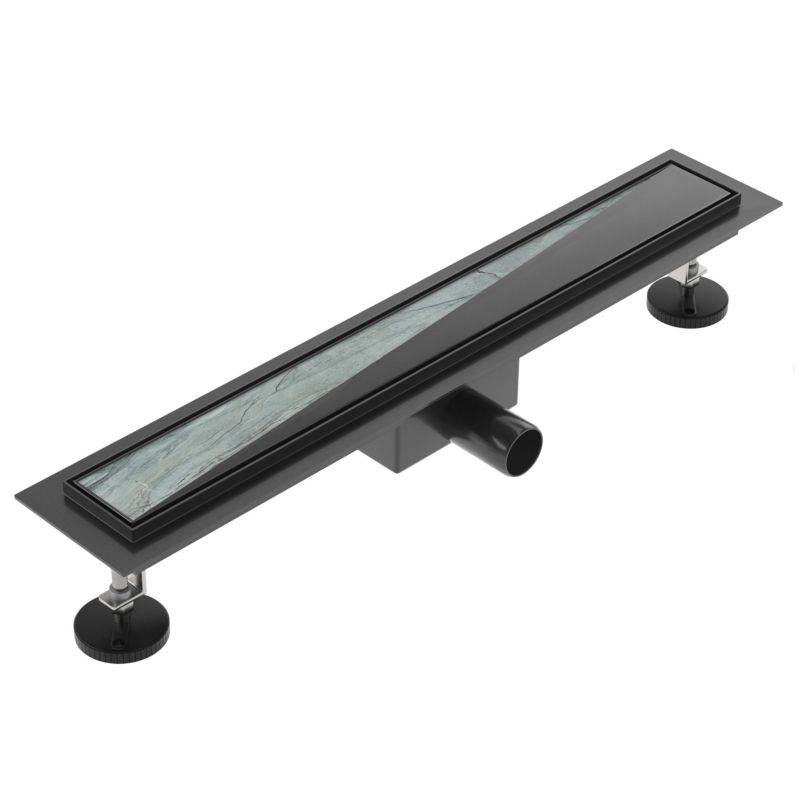 Odpływ liniowy SEVANTE z maskownicą WK019 70 cm czarny FLAT 1szt.