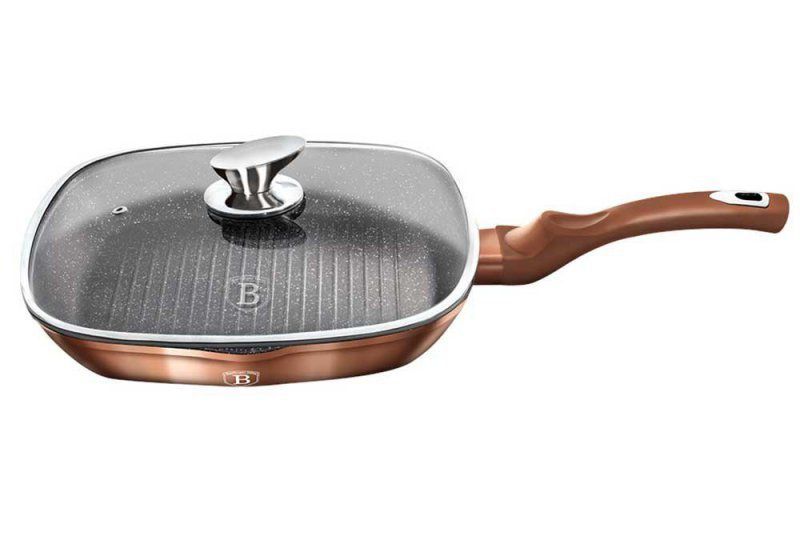 Patelnia Berlinger Haus granitowa grillowa Rose Gold BH-1610 28cm 1szt
