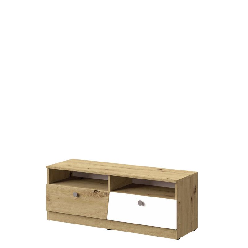 Szafka RTV MIRJAN 24 Nero 08 dąb artisan / biały / szary 1 szt.