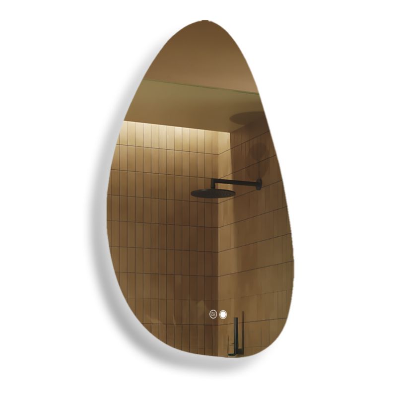 Lustro łazienkowe Artforma 64x104cm nieregularne LED Dual włącznik mata grzewcza DRIP221 1szt.