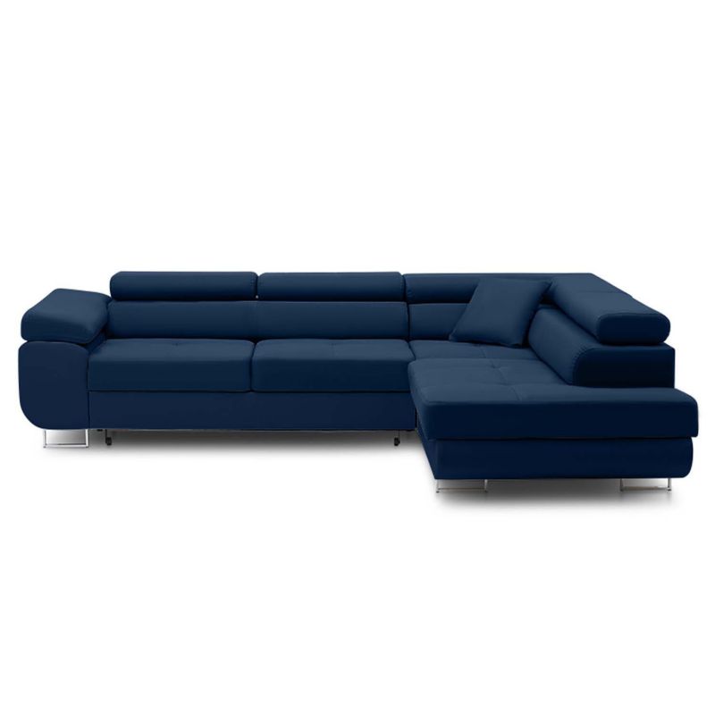 Narożnik TYLETEGOTU rozkładany prawy BELLEZZA velvet granatowy 1 szt