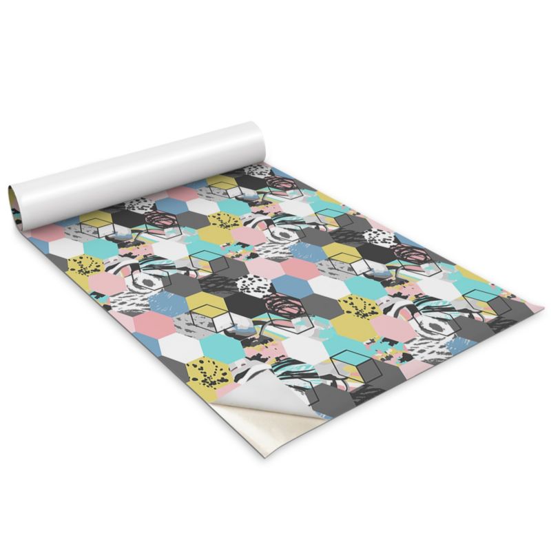 Okleina Na Szafki Kuchenne Wallfluent 100x50 cm Abstrakcyjne sześciany Okleina Do Mebli DIY 1 rol.