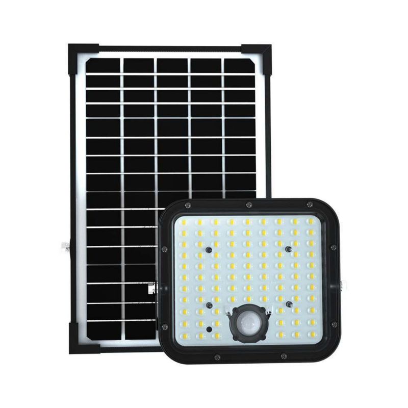Naświetlacz solarny LED V-TAC czarny LED 30W 6400K 4800lm z pilotem IP65 wym: 19 x 19,7 x 4,9 cm aluminium - 1 szt.