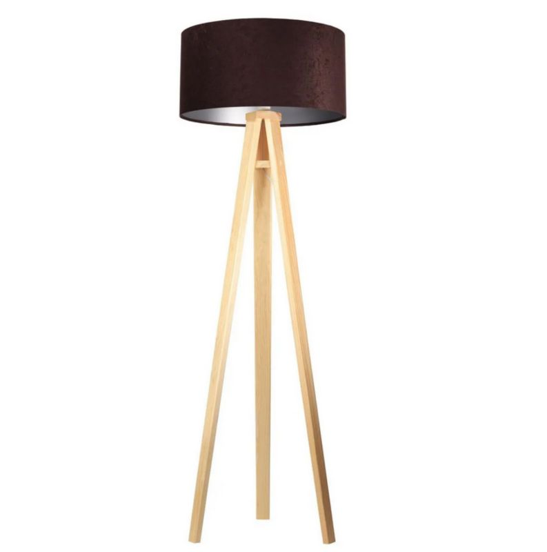 Lampa Bps Koncept stojąca HOME 50 brązowa/srebrna/sosna 1 szt