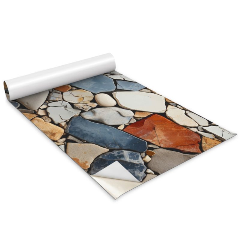 Okleina Meblowa Wallfluent 100x50 cm Kamienna ścieżka Folia Na Meble I Szafki 1 rol.