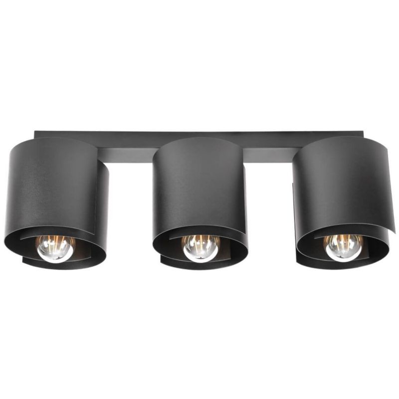 Lampa sufitowa HUGO 3 Szpak Nowoczesna Czarna 1szt
