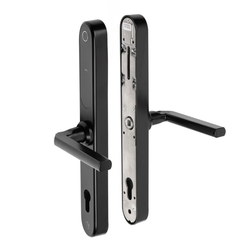 Klamka elektroniczna PSG TAPPO - czarna, rozstaw 92 mm, Bluetooth, WiFi, Smart Life (Tuya) 1 szt.