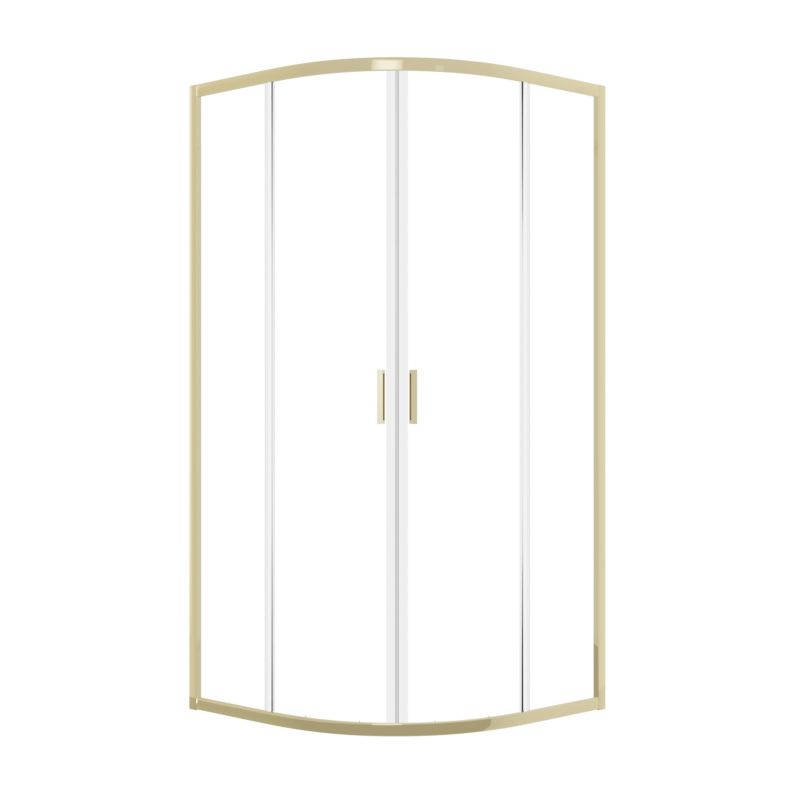 Kabina prysznicowa SEVANTE 80x80 cm półokrągła przesuwna LANDA złota 1 szt.